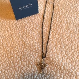 Brand new Lia Sophia 24” necklace with cross